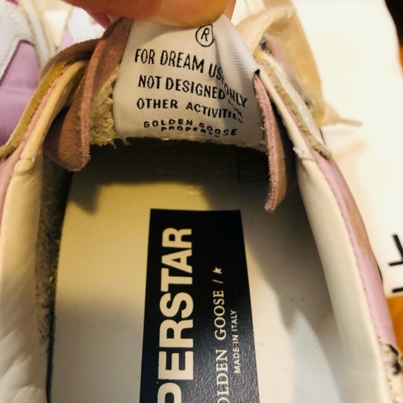 Súper-Star ⭐️Sneakers in Pink Leather with silver glitter star and Snake print - Picture 6 of 16